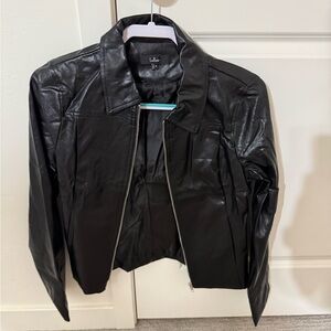 Lulu's Sleek Black Leather Jacket